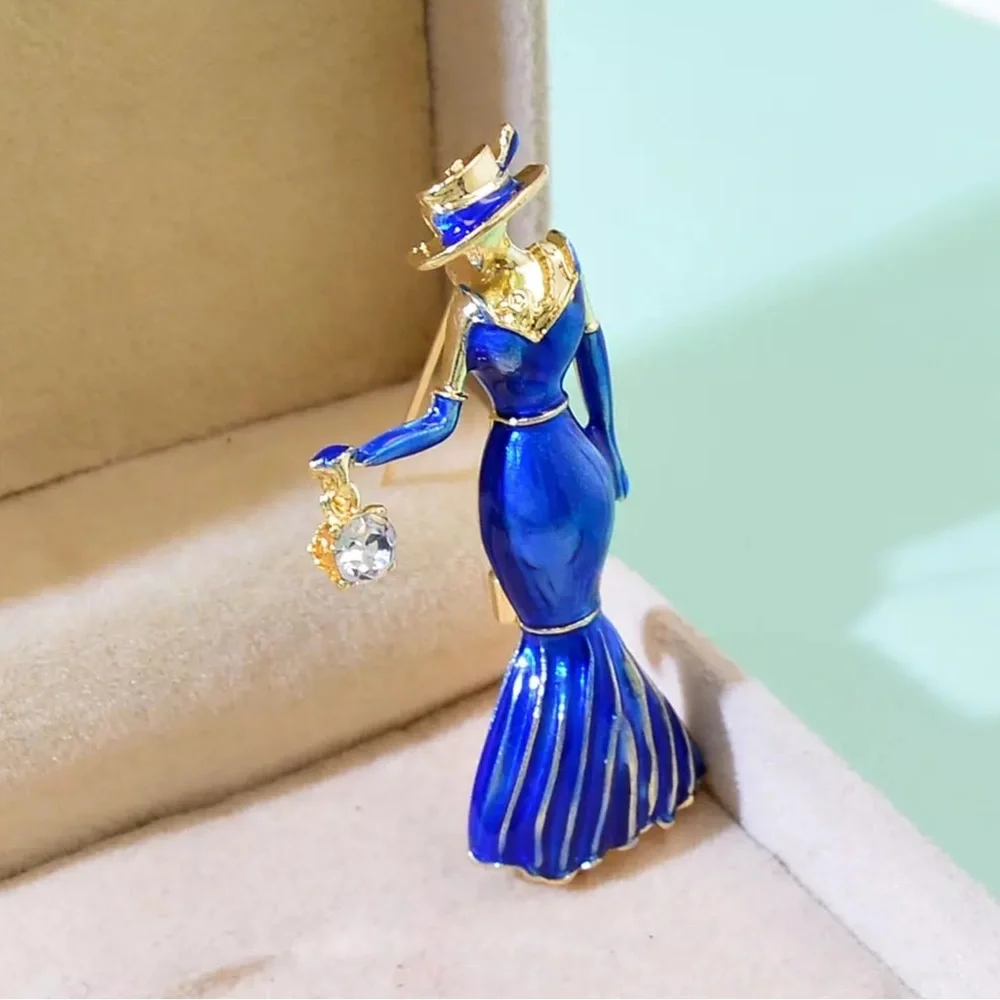 Beautiful Lady Dress Brooch - Picture 2 of 5